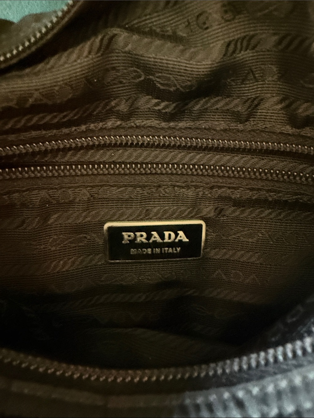 Vintage Prada Tessuto Black Nylon Hobo Shoulder Bag + Dust Bag - Picture 3 of 4
